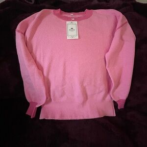 Elegant Pink Crew Neck Sweater